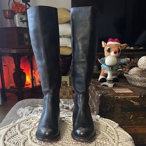 BED|STU Black Manchester Lace Up Boots, Size 8.5